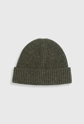 Terry wool beanie GREEN MELANGE